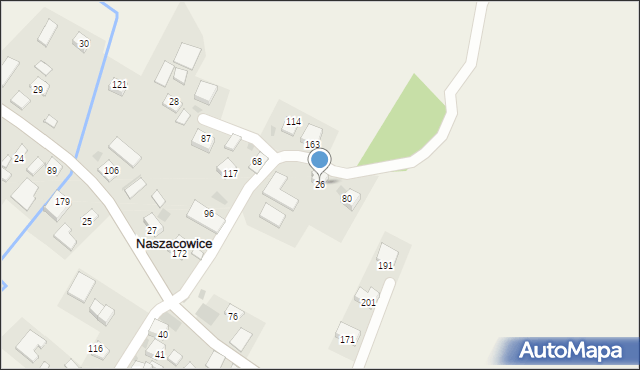 Naszacowice, Naszacowice, 26, mapa Naszacowice