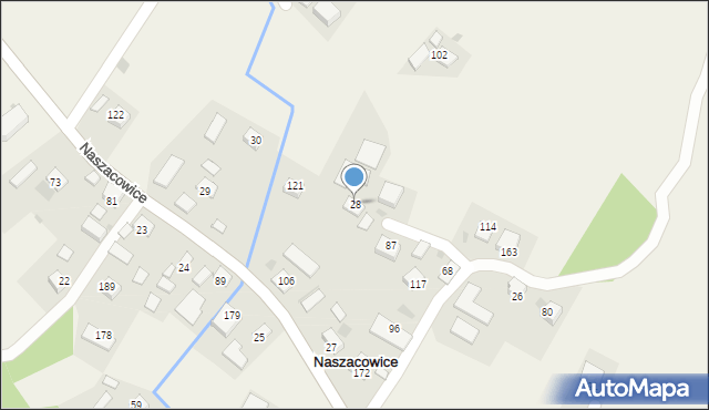 Naszacowice, Naszacowice, 28, mapa Naszacowice