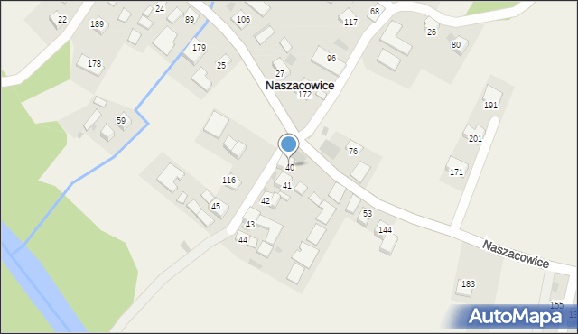 Naszacowice, Naszacowice, 40, mapa Naszacowice