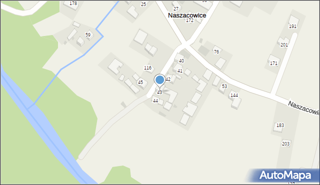 Naszacowice, Naszacowice, 43, mapa Naszacowice