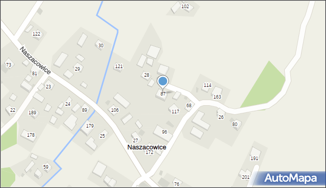 Naszacowice, Naszacowice, 87, mapa Naszacowice