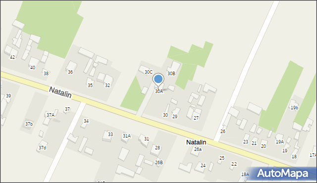 Natalin, Natalin, 30A, mapa Natalin