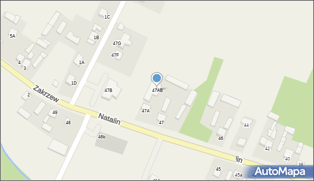 Natalin, Natalin, 47AB, mapa Natalin