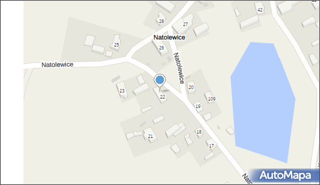 Natolewice, Natolewice, 22A, mapa Natolewice