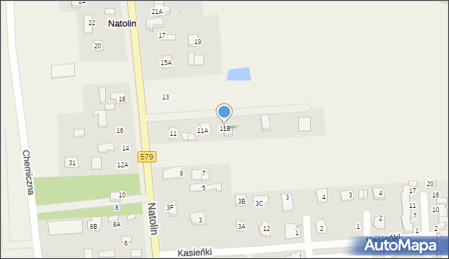 Natolin, Natolin, 11B, mapa Natolin