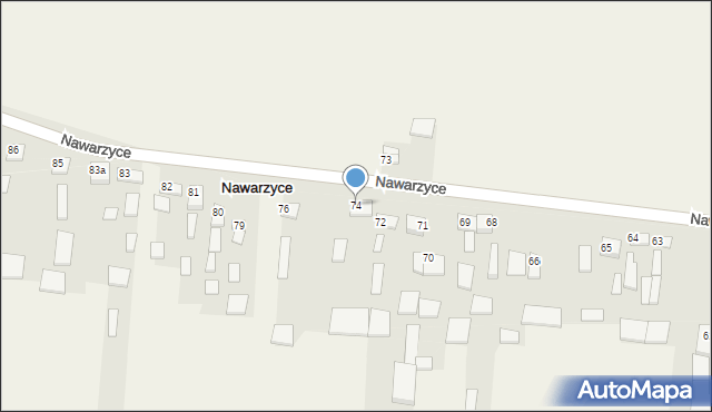 Nawarzyce, Nawarzyce, 74, mapa Nawarzyce