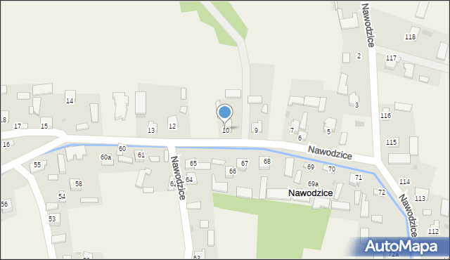 Nawodzice, Nawodzice, 10, mapa Nawodzice