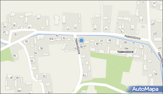 Nawodzice, Nawodzice, 64, mapa Nawodzice