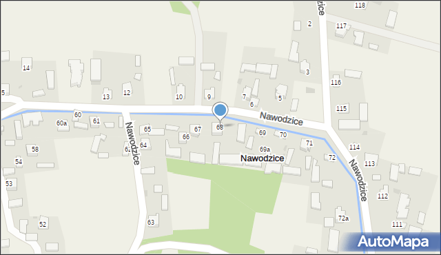 Nawodzice, Nawodzice, 68, mapa Nawodzice