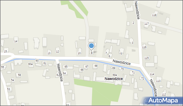 Nawodzice, Nawodzice, 9, mapa Nawodzice