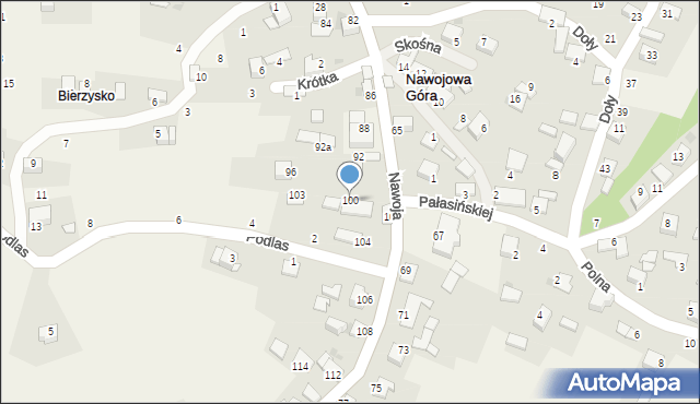 Nawojowa Góra, Nawoja, 100, mapa Nawojowa Góra