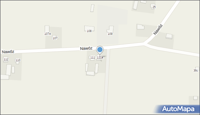 Nawóz, Nawóz, 111a, mapa Nawóz