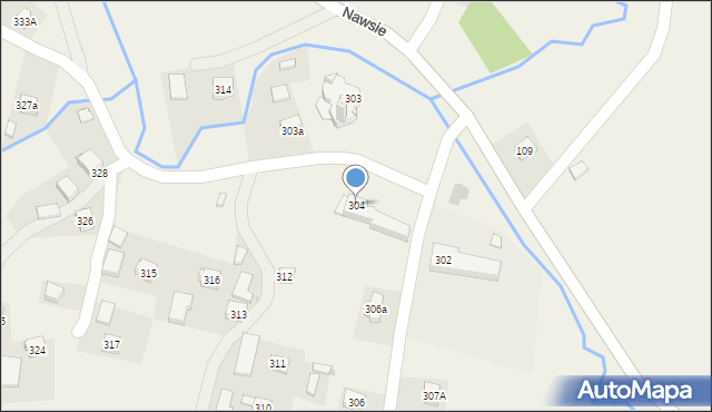Nawsie, Nawsie, 304, mapa Nawsie
