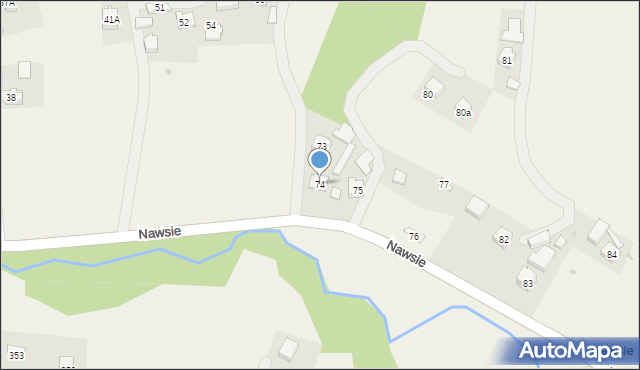 Nawsie, Nawsie, 74, mapa Nawsie