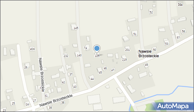 Nawsie Brzosteckie, Nawsie Brzosteckie, 125, mapa Nawsie Brzosteckie