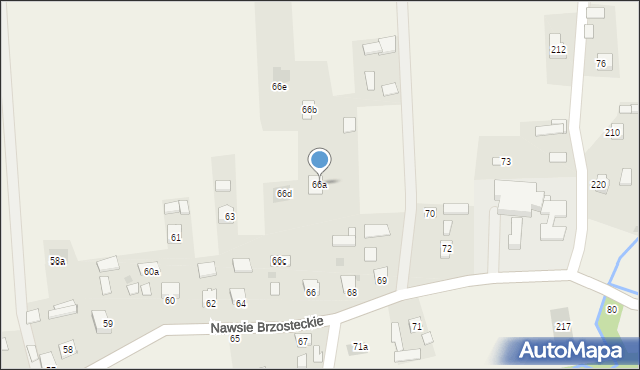 Nawsie Brzosteckie, Nawsie Brzosteckie, 66a, mapa Nawsie Brzosteckie