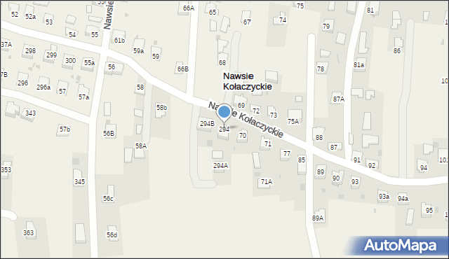 Nawsie Kołaczyckie, Nawsie Kołaczyckie, 294, mapa Nawsie Kołaczyckie