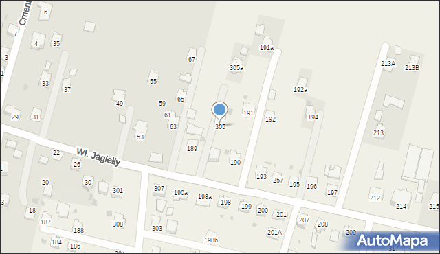 Nawsie Kołaczyckie, Nawsie Kołaczyckie, 305, mapa Nawsie Kołaczyckie