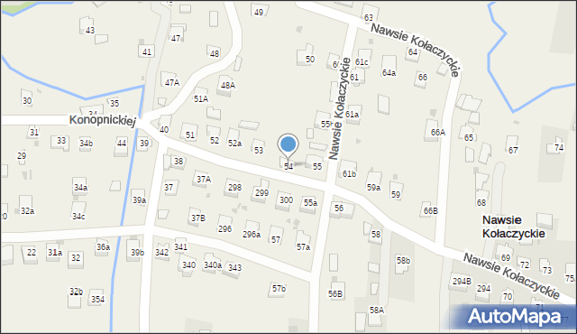 Nawsie Kołaczyckie, Nawsie Kołaczyckie, 54, mapa Nawsie Kołaczyckie