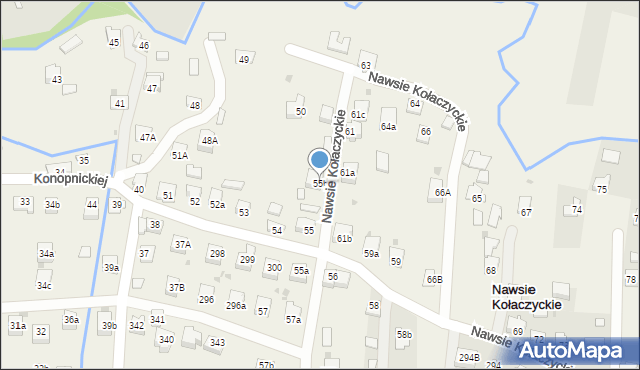 Nawsie Kołaczyckie, Nawsie Kołaczyckie, 55b, mapa Nawsie Kołaczyckie