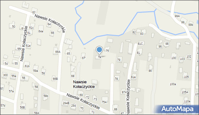 Nawsie Kołaczyckie, Nawsie Kołaczyckie, 74, mapa Nawsie Kołaczyckie