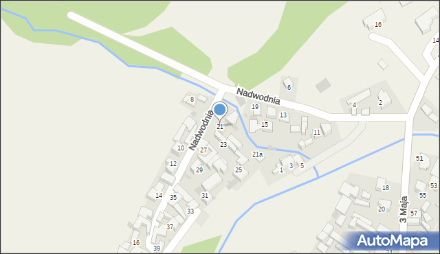 Niedzica, Nadwodnia, 21, mapa Niedzica