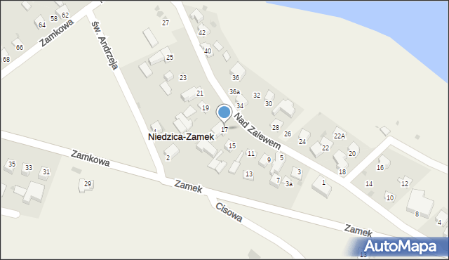 Niedzica-Zamek, Nad Zalewem, 17, mapa Niedzica-Zamek