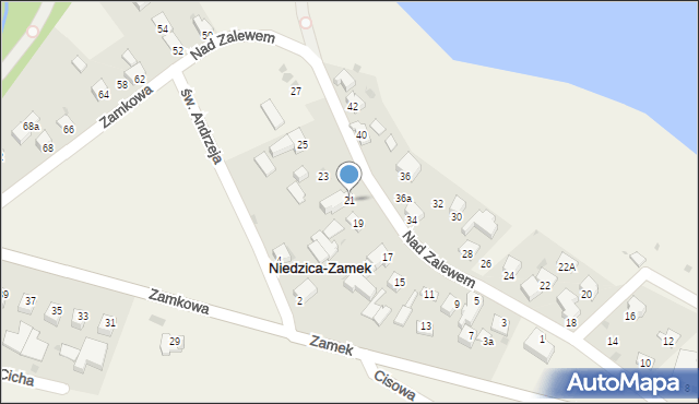 Niedzica-Zamek, Nad Zalewem, 21, mapa Niedzica-Zamek