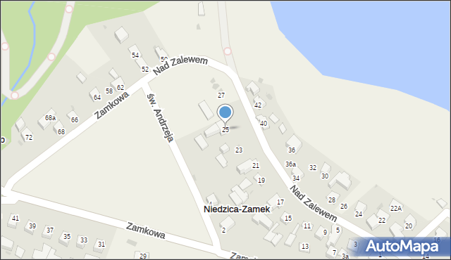 Niedzica-Zamek, Nad Zalewem, 25, mapa Niedzica-Zamek