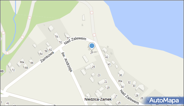 Niedzica-Zamek, Nad Zalewem, 27, mapa Niedzica-Zamek