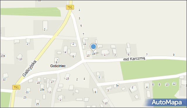 Niesułowice, Nad Karczmą, 1A, mapa Niesułowice