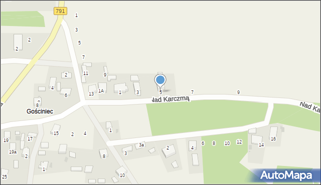 Niesułowice, Nad Karczmą, 5, mapa Niesułowice