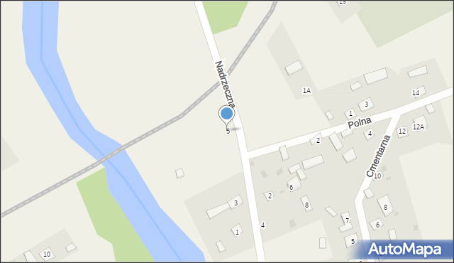 Nowa Wieś Ełcka, Nadrzeczna, 5, mapa Nowa Wieś Ełcka