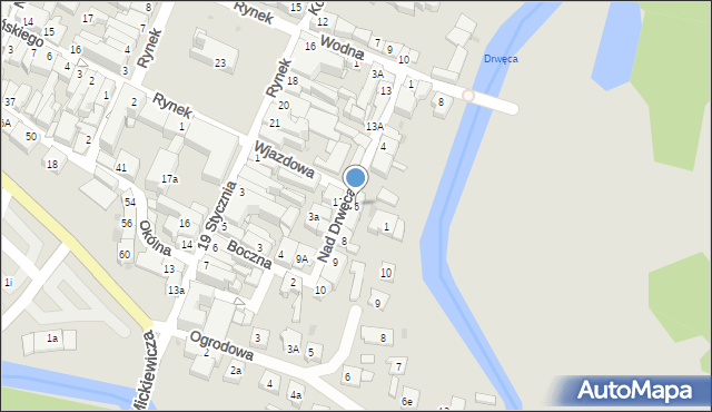 Nowe Miasto Lubawskie, Nad Drwęcą, 6, mapa Nowe Miasto Lubawskie