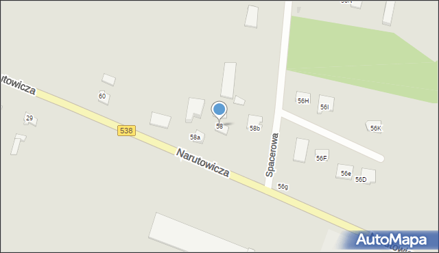 Nowe Miasto Lubawskie, Narutowicza Gabriela, 58, mapa Nowe Miasto Lubawskie