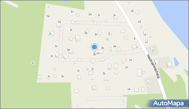 Nowy Lubiel, Nadnarwiańska, 3c, mapa Nowy Lubiel