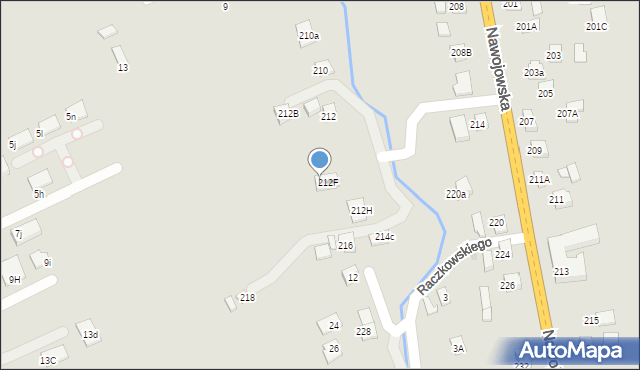 Nowy Sącz, Nawojowska, 218, mapa Nowego Sącza