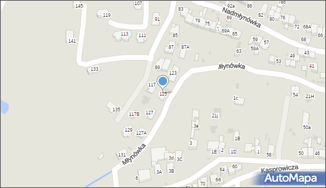 Nowy Targ, Nadmłynówka, 125, mapa Nowego Targu
