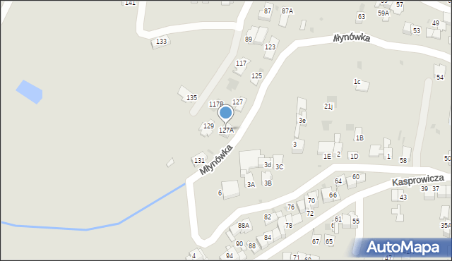 Nowy Targ, Nadmłynówka, 127A, mapa Nowego Targu