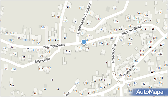 Nowy Targ, Nadmłynówka, 19, mapa Nowego Targu