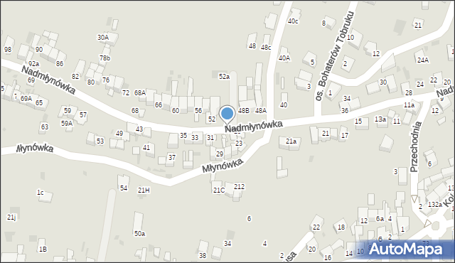 Nowy Targ, Nadmłynówka, 27, mapa Nowego Targu