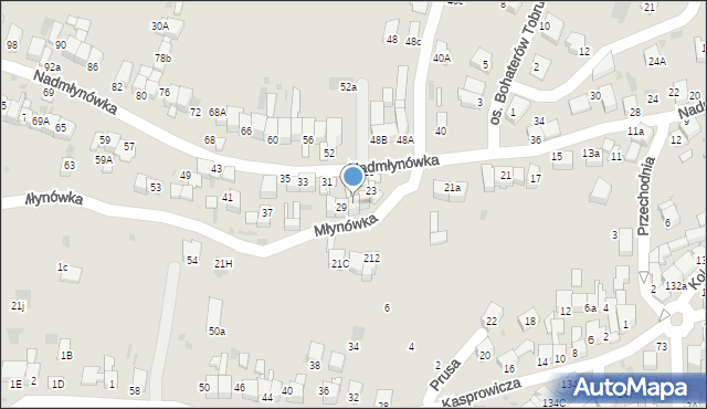 Nowy Targ, Nadmłynówka, 27a, mapa Nowego Targu