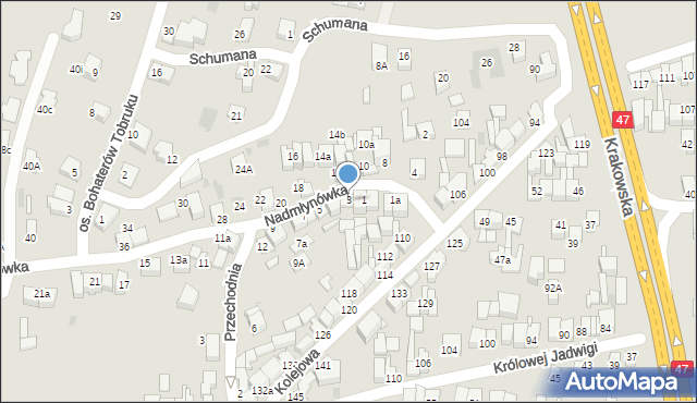 Nowy Targ, Nadmłynówka, 3, mapa Nowego Targu