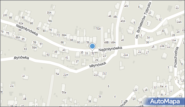 Nowy Targ, Nadmłynówka, 31, mapa Nowego Targu