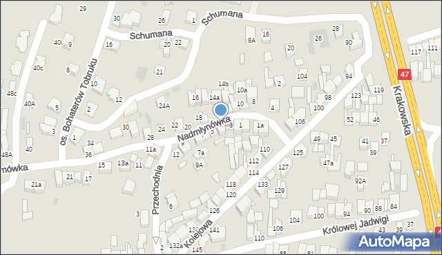 Nowy Targ, Nadmłynówka, 5a, mapa Nowego Targu