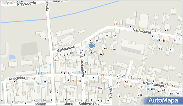 Nowy Targ, Nadwodnia, 16A, mapa Nowego Targu