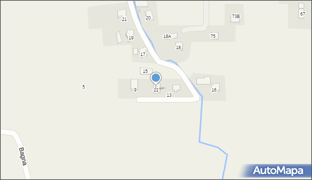 Ochaby Wielkie, Nad Młynką, 11, mapa Ochaby Wielkie