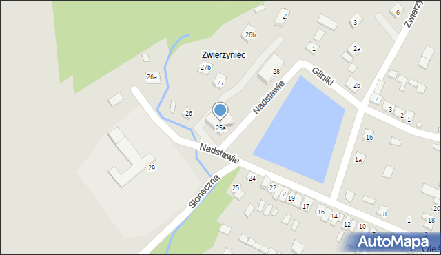 Oleśnica, Nadstawie, 25a, mapa Oleśnica