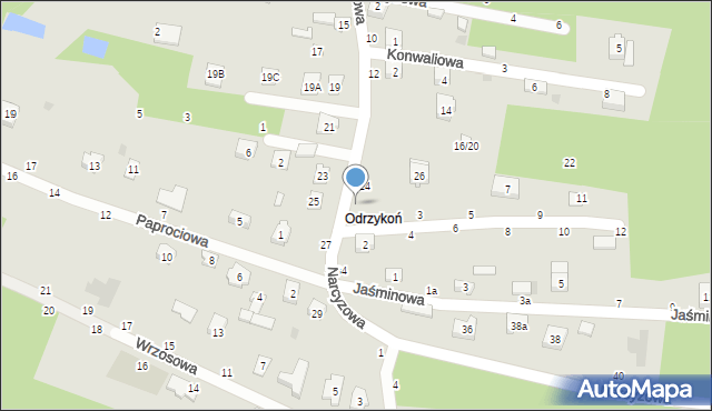 Olsztyn, Narcyzowa, 28, mapa Olsztyna