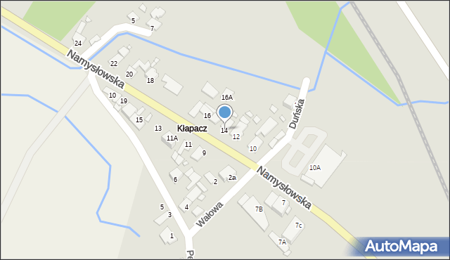 Opole, Namysłowska, 14, mapa Opola